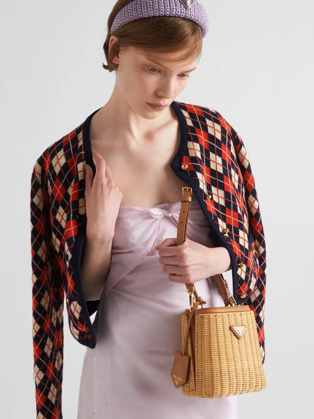 Mini Wicker and Leather Bag