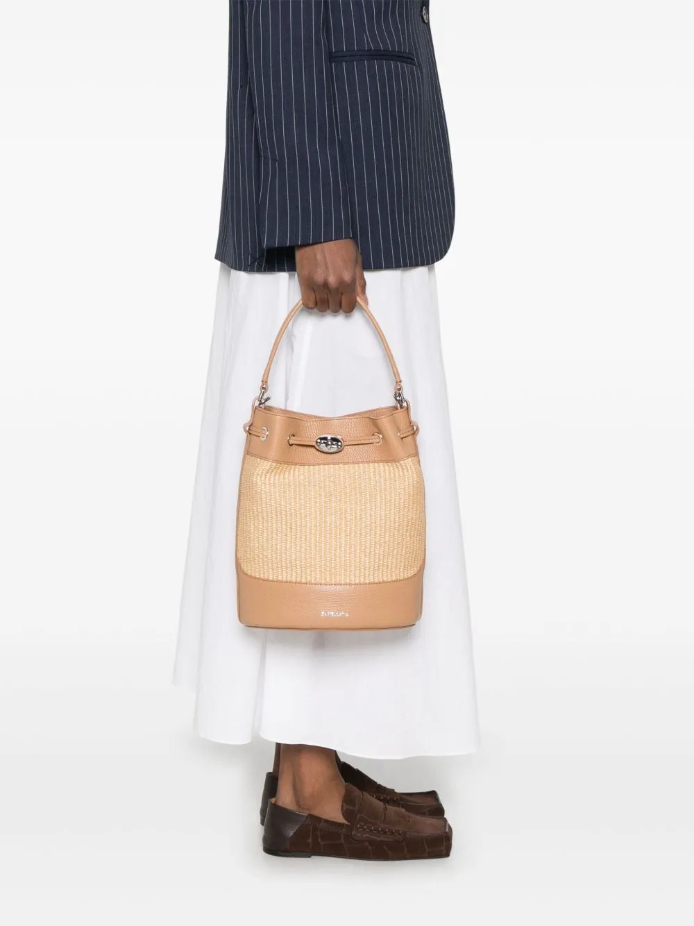 Mondà vimini small bucket bag