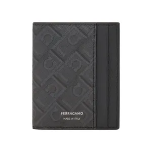 MONOGRAM CREDIT CARD HOLDER BLACK/GREY