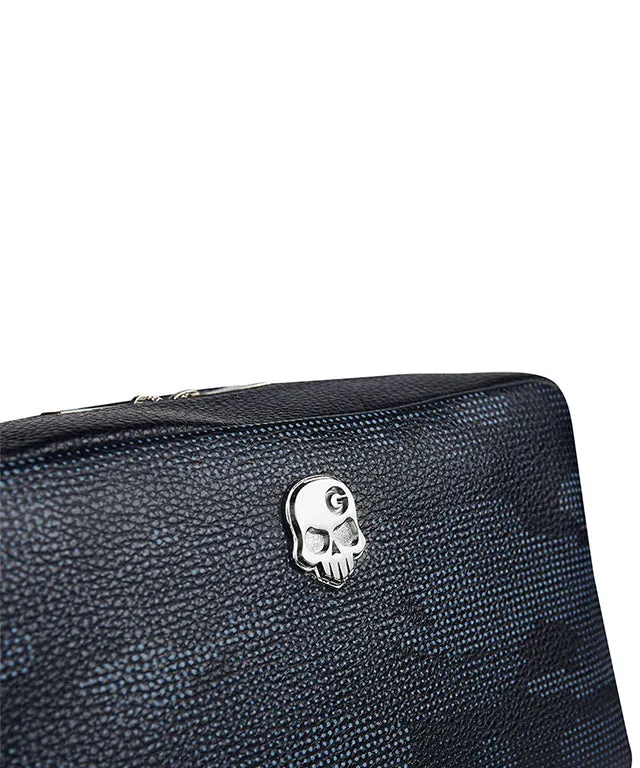 Monster G Italian Genuine Leather Golf & Daily Pouch Camo Black