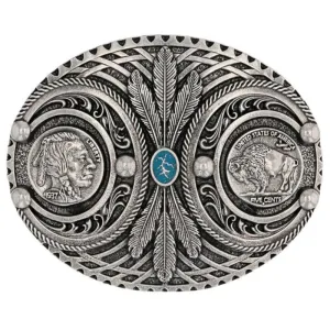 Montana Silversmiths Buffalo Nickel Belt Buckle (A932)