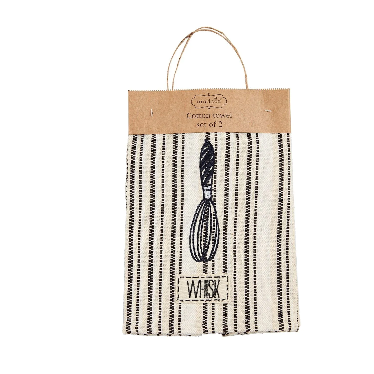 Mud Pie Bistro Embroidered Utensil Towel Set