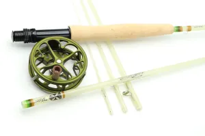 Muir 7 foot 3 weight 5 piece pack rod, EARTHTONE theme.