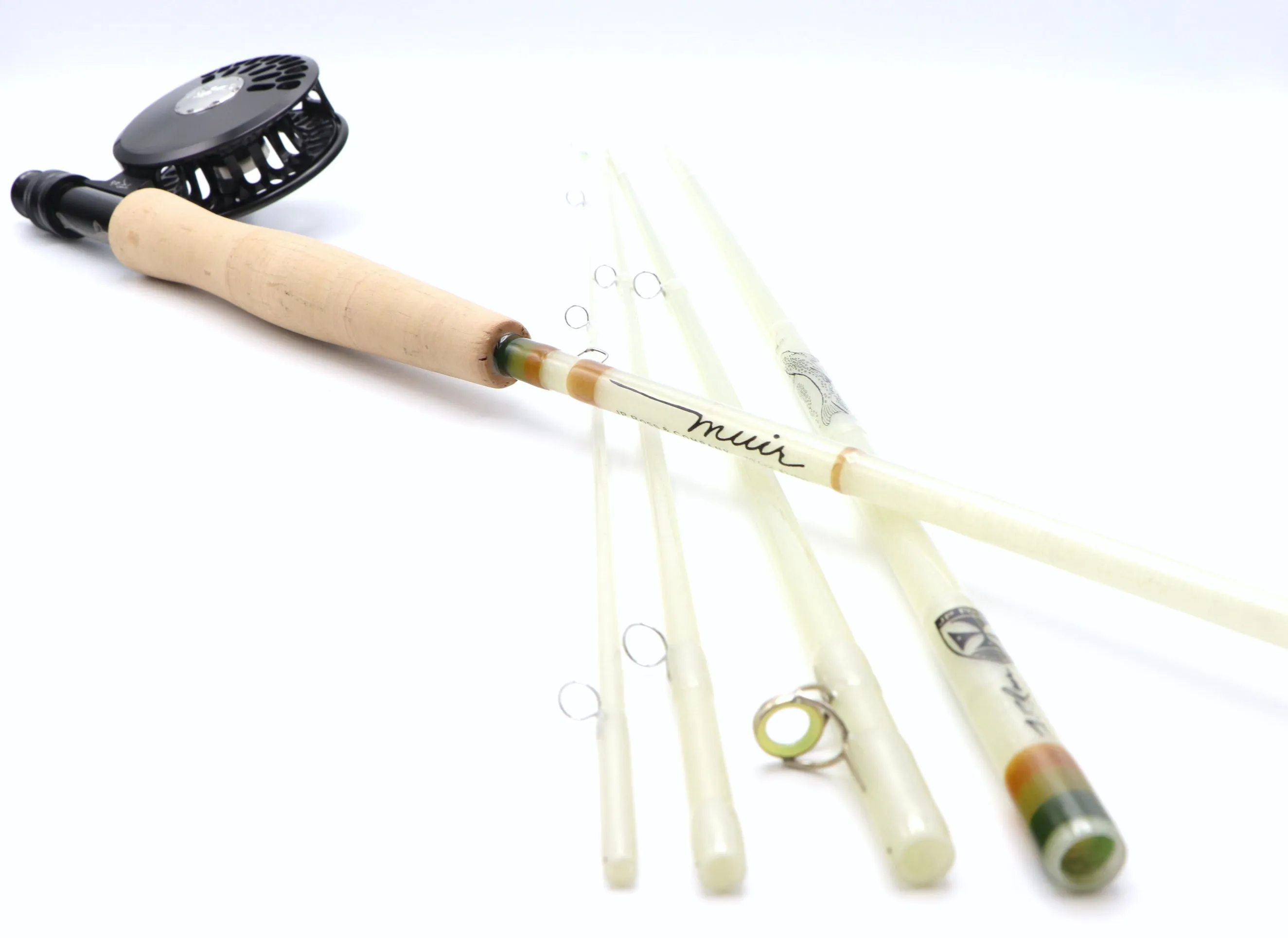 Muir 7 foot 3 weight 5 piece pack rod, EARTHTONE theme.