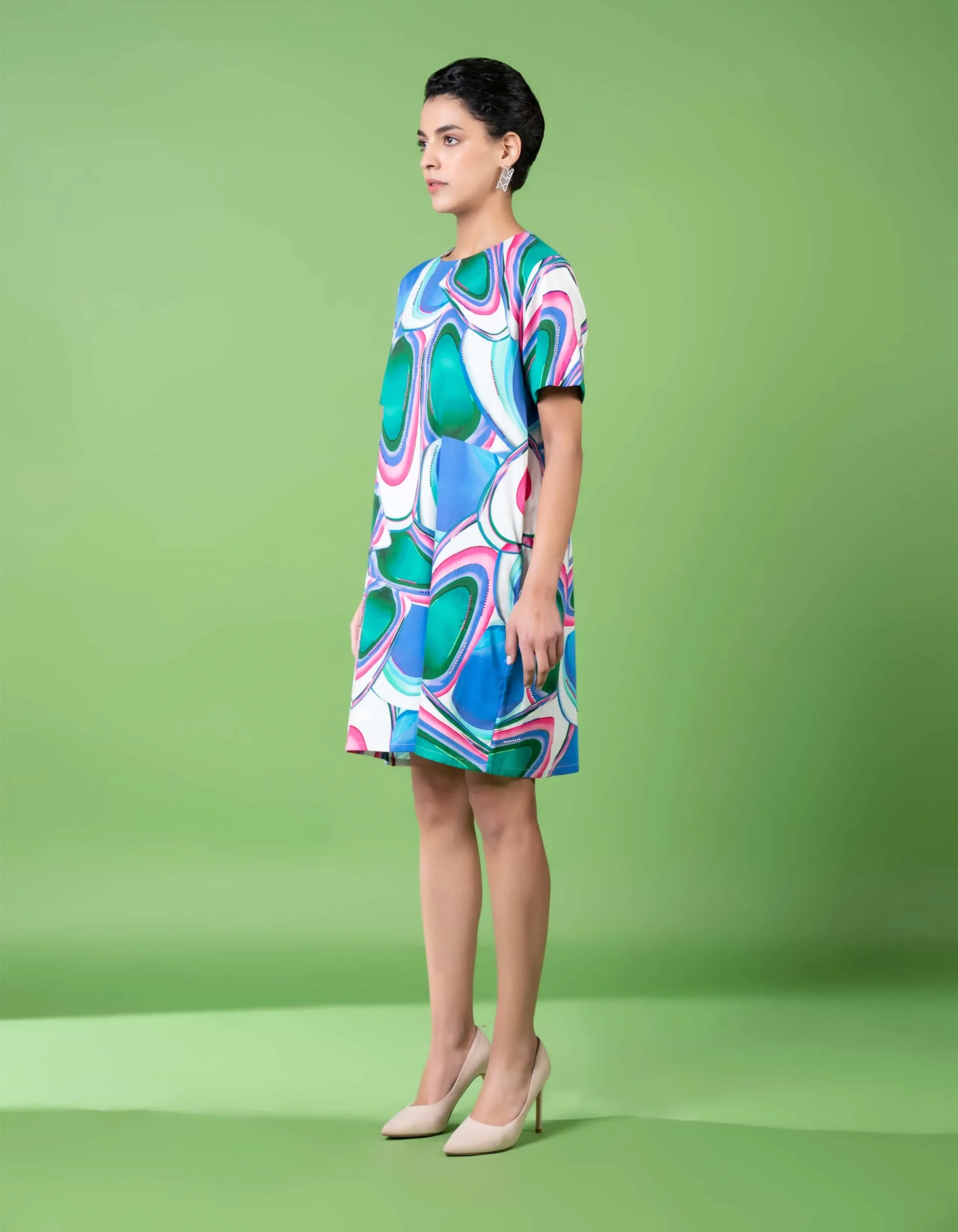 Murano glass art embroidered dress