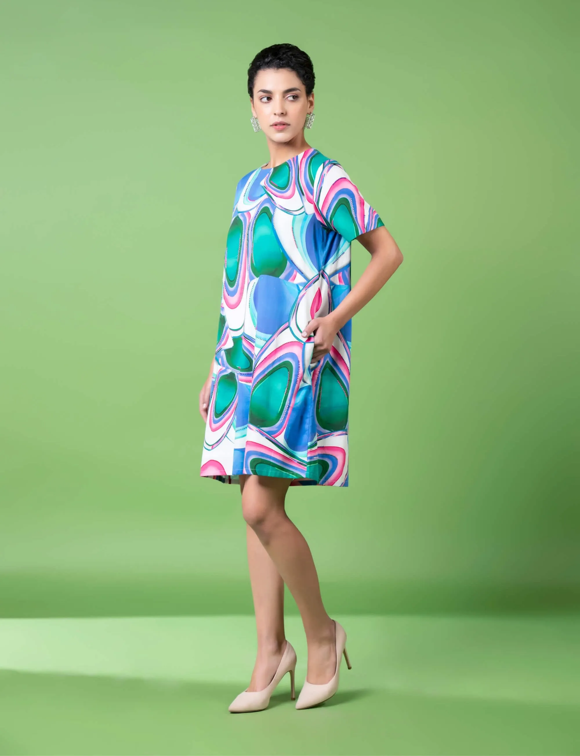 Murano glass art embroidered dress