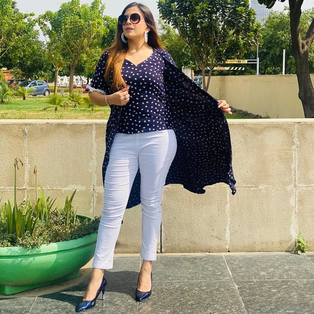 Navy Blue Cotton Top