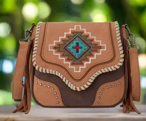 NEW DROP Montana West Aztec Fringe Crossbody Bag