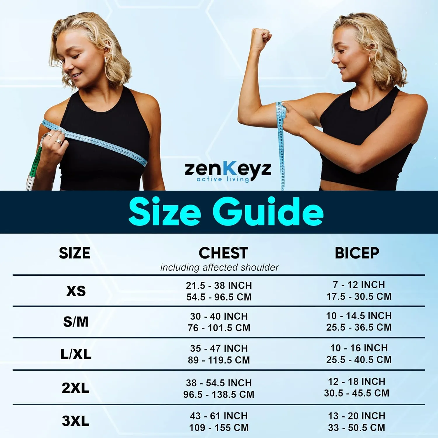 New ZENKEYZ Shoulder Brace for Men & Women, Shoulder Immobilizer for Torn Rotator Cuff, Tendonitis, Dislocation, Pain, Stability Support Shoulder Sleeve , Black, Sz 2X