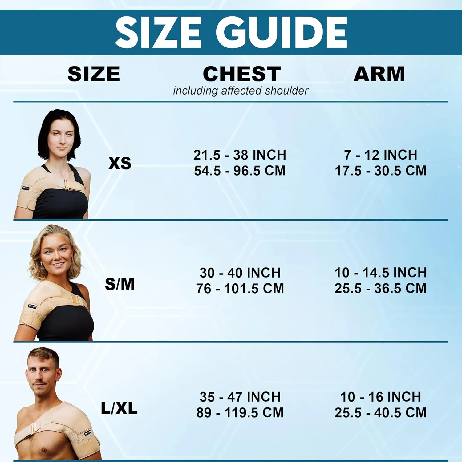 New ZENKEYZ Shoulder Brace for Men & Women, Shoulder Immobilizer for Torn Rotator Cuff, Tendonitis, Dislocation, Pain, Stability Support Shoulder Sleeve , Nude Sz S/M