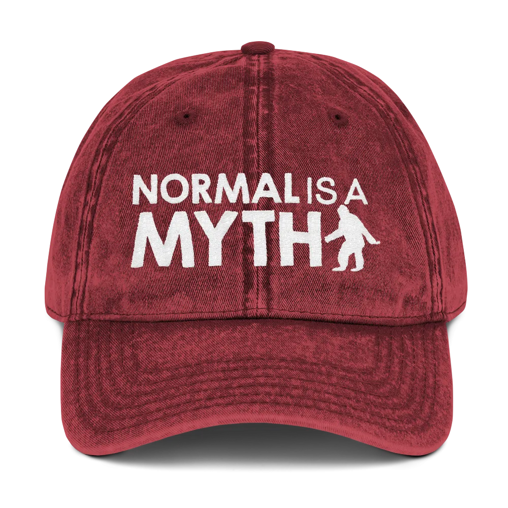 Normal is a Myth (Bigfoot) Vintage Cotton Twill Cap