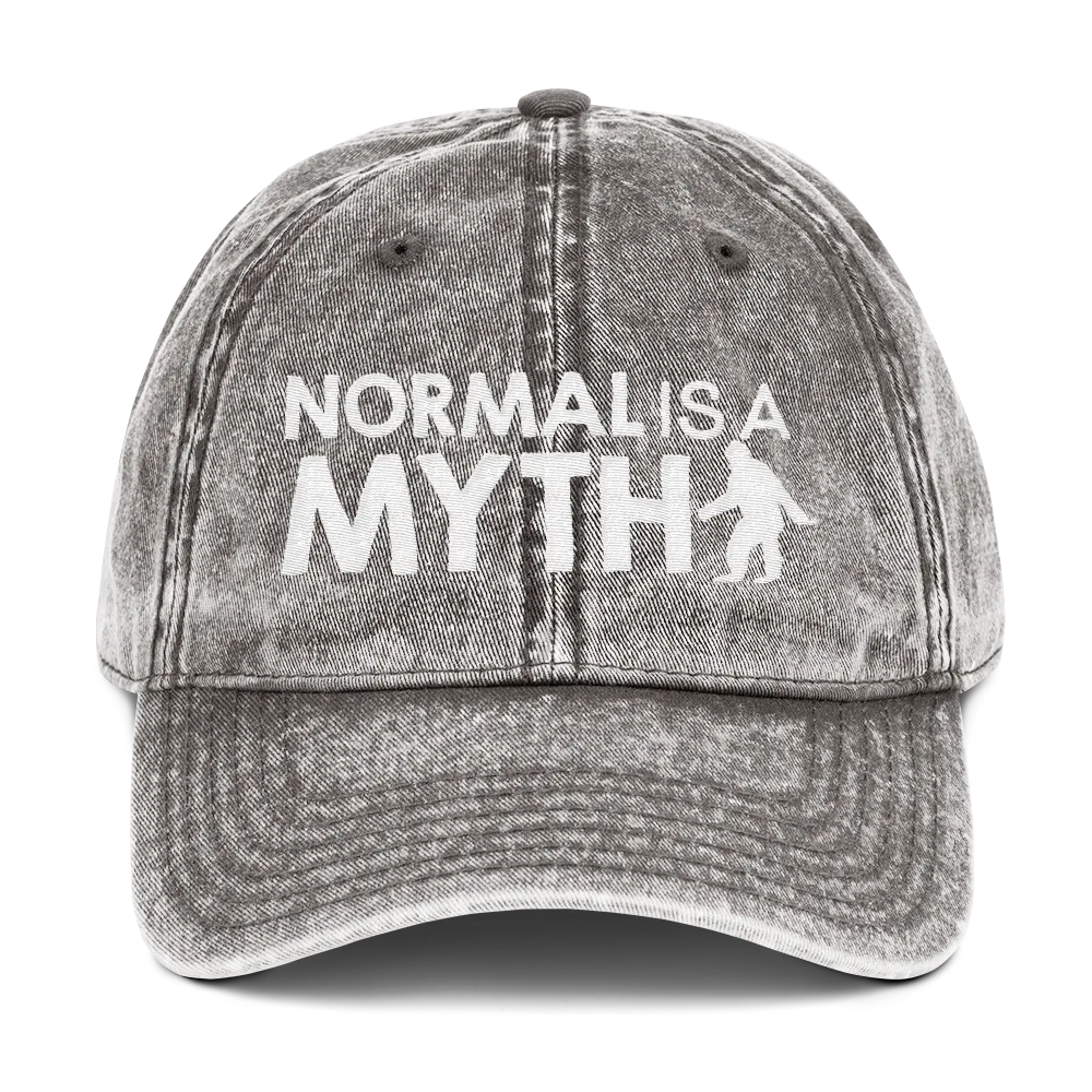 Normal is a Myth (Bigfoot) Vintage Cotton Twill Cap