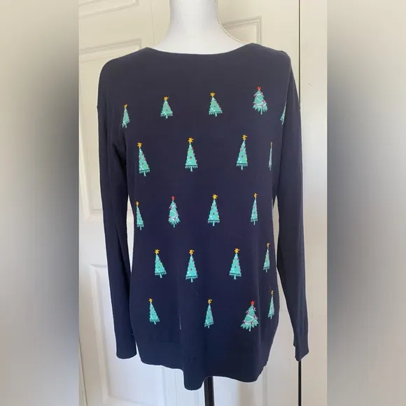 NWOT TALBOTS SUPER SOFT HOLIDAY TREE SWEATER