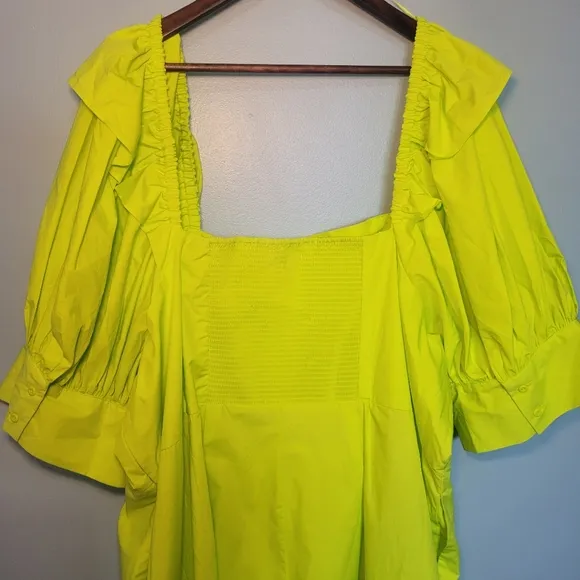 NWT Christopher‎ John Rogers For Target Puff Sleeve Faux Wrap Dress Size 28W/30W