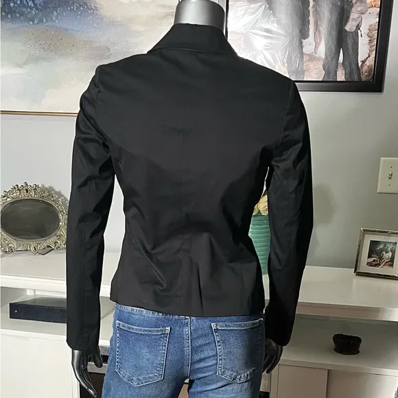 NWT New York &amp; Company Black Button Front Blazer Jacket Size 2