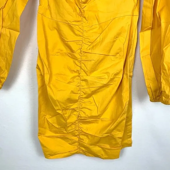 NWT Tularosa Revolve Zuri Off The Shoulder Ruffle Mini Dress Marigold Yellow