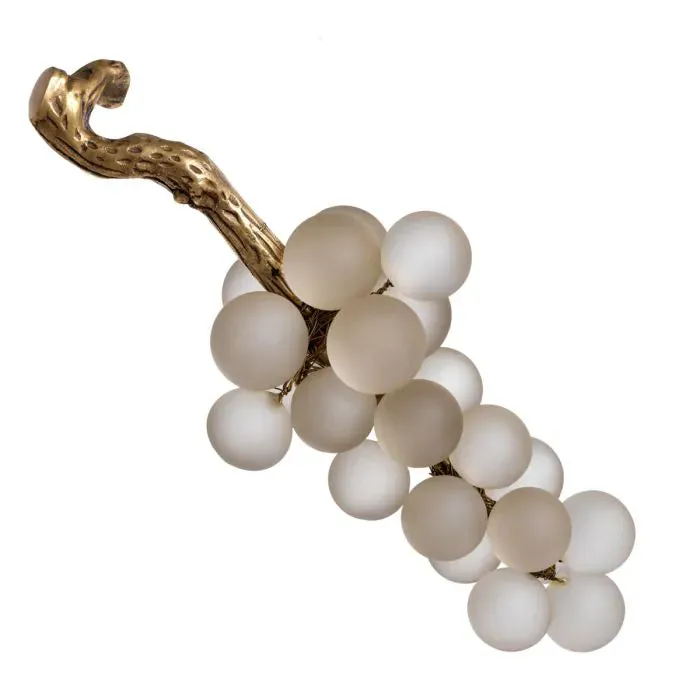 Object French Grapes - White Glass