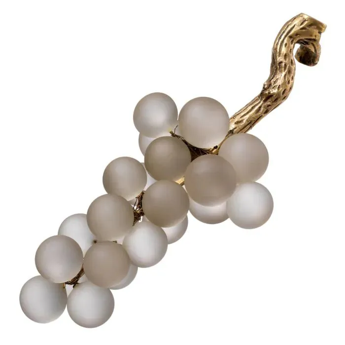 Object French Grapes - White Glass