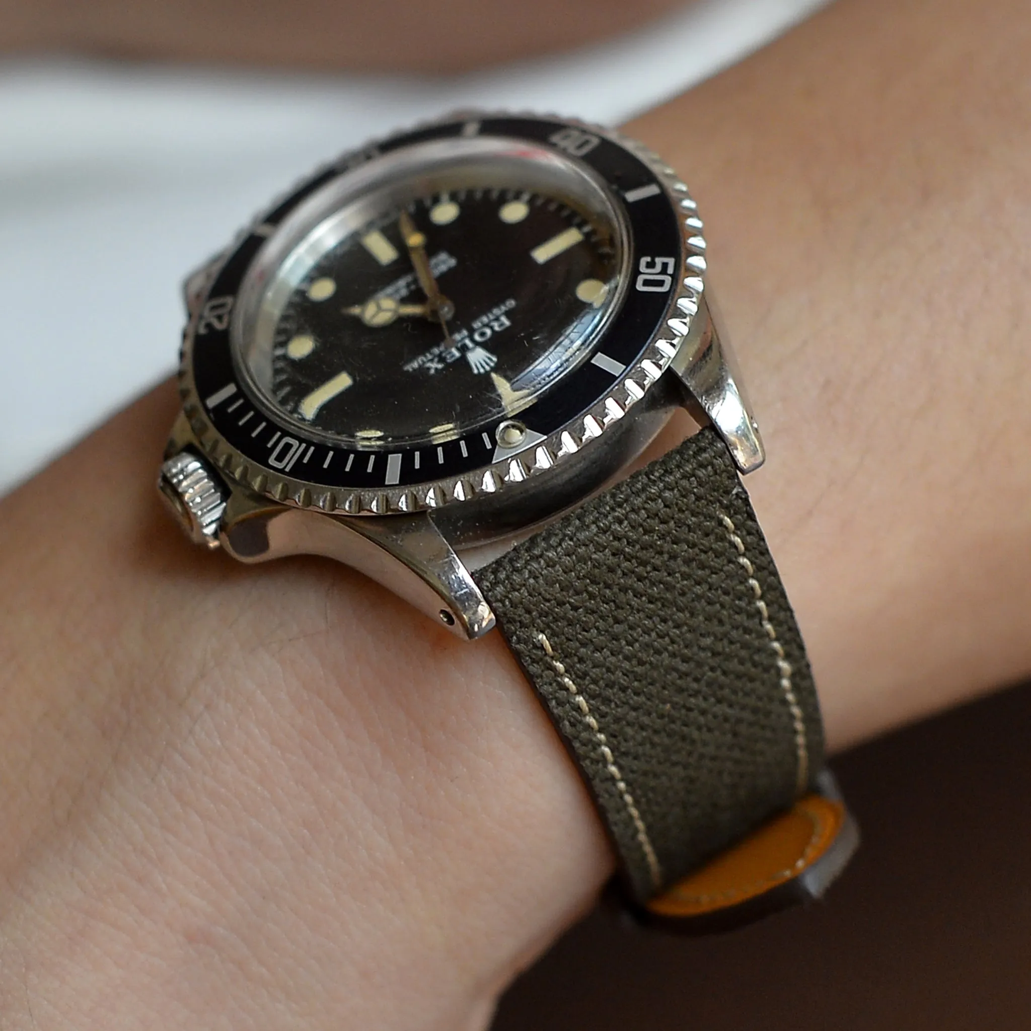 OG-107 OLIVE GREEN HANPU CANVAS STANDARD STRAP