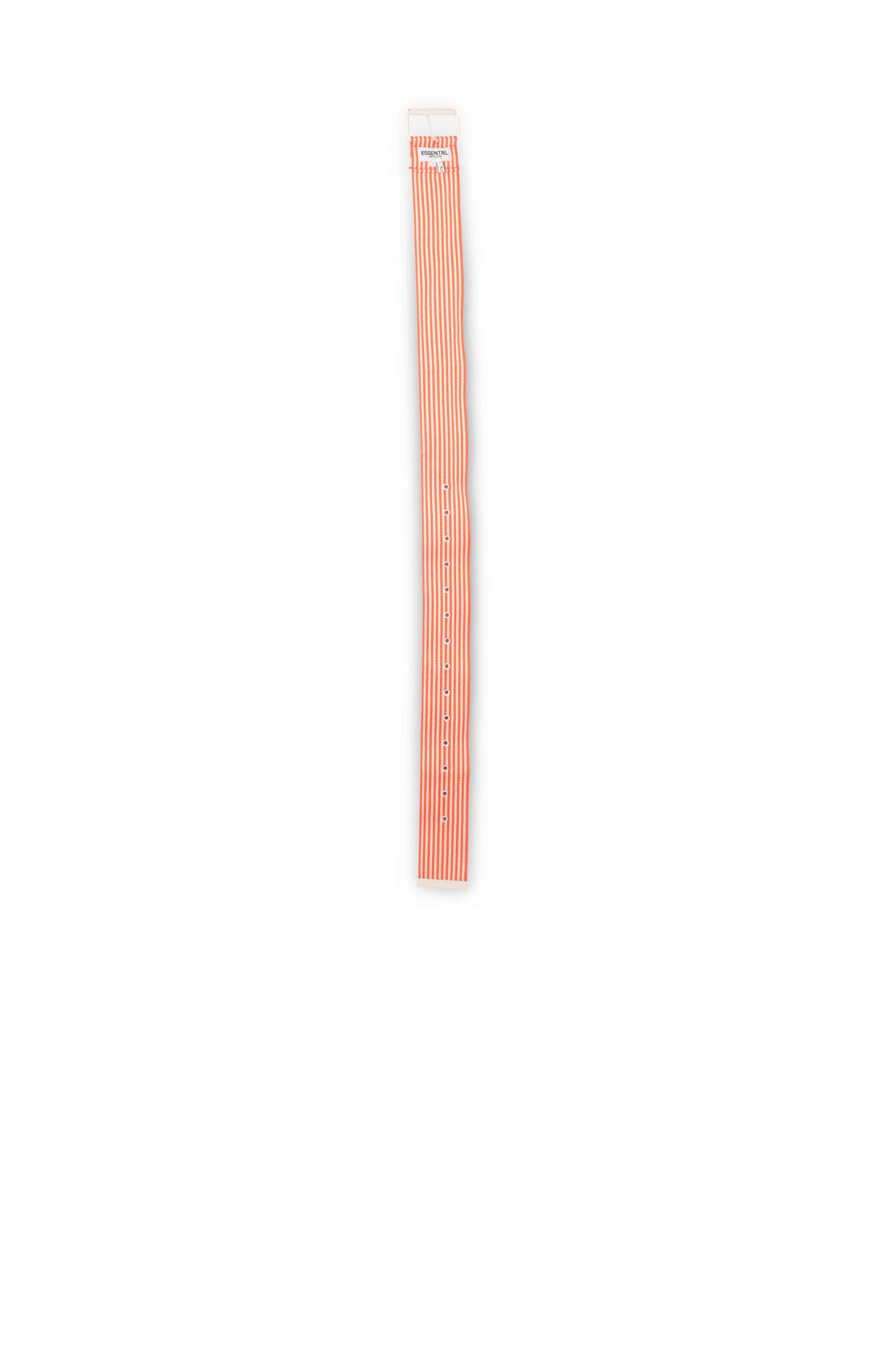 Orange and lilac striped canvas belt