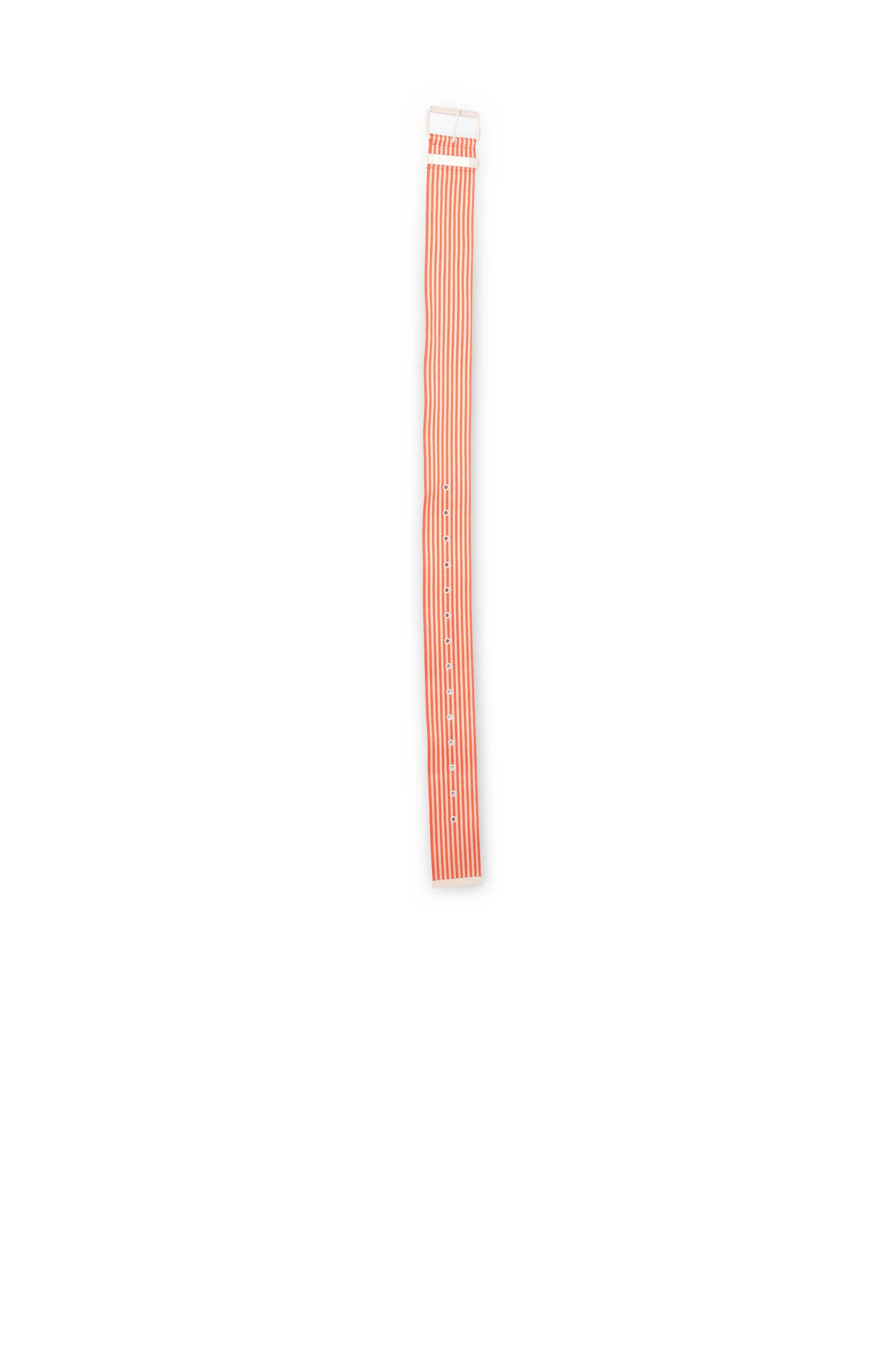 Orange and lilac striped canvas belt