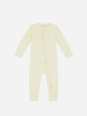 Organic Cotton Zippered Sleepsuit | Lemon