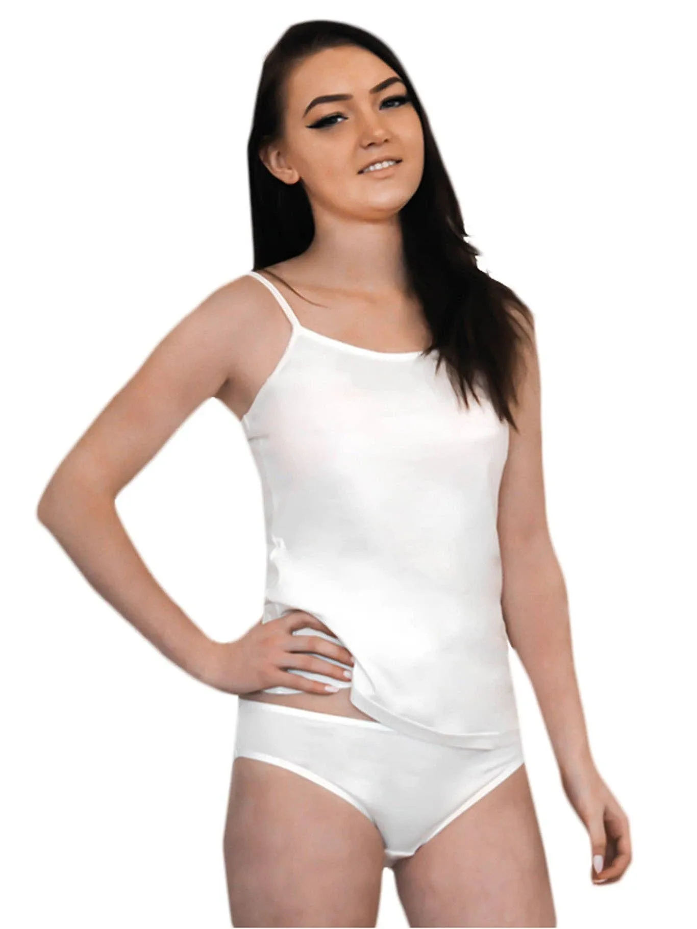 Organic Vest with Spaghetti Straps: Womens
