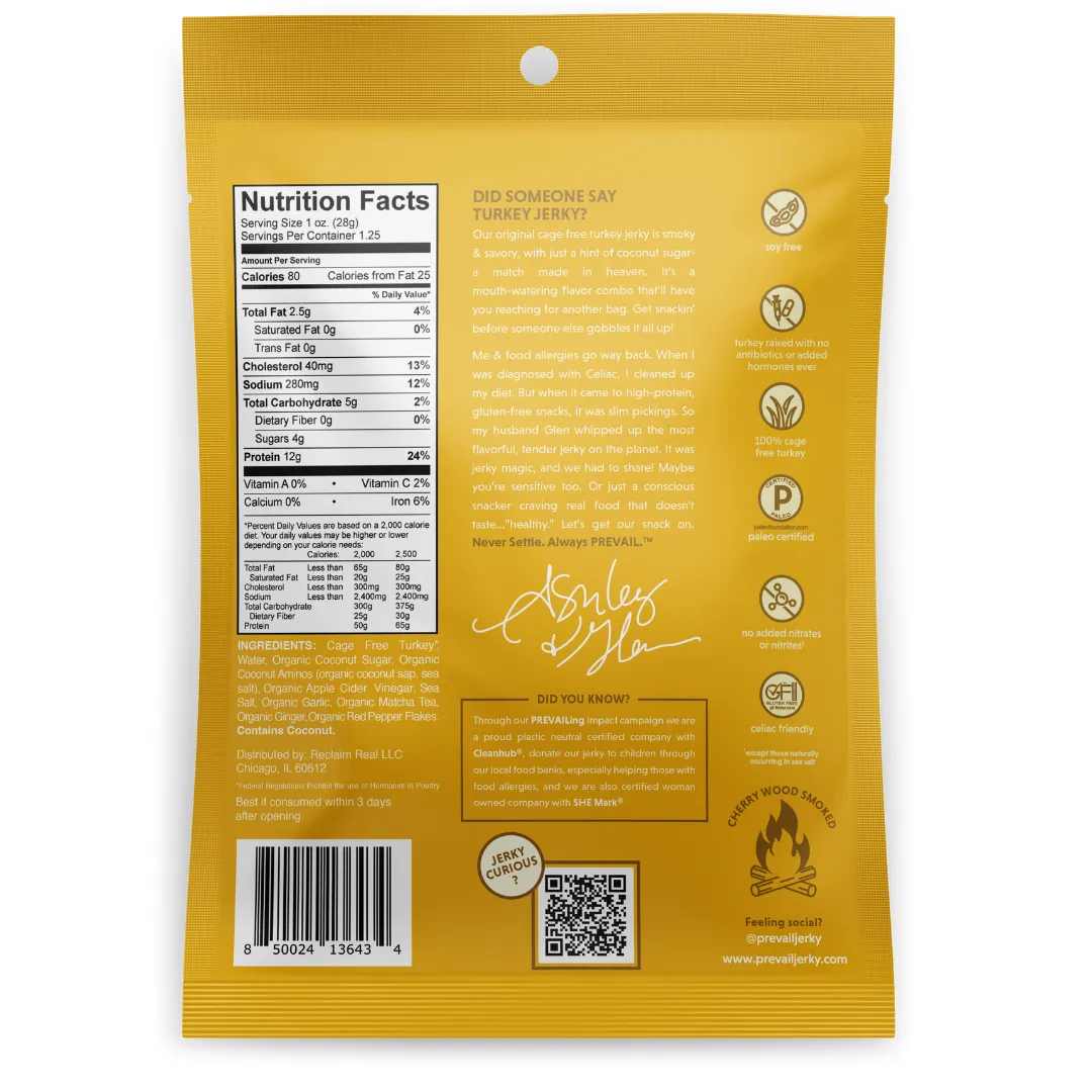 Original Turkey Jerky Single Serve 8 pack