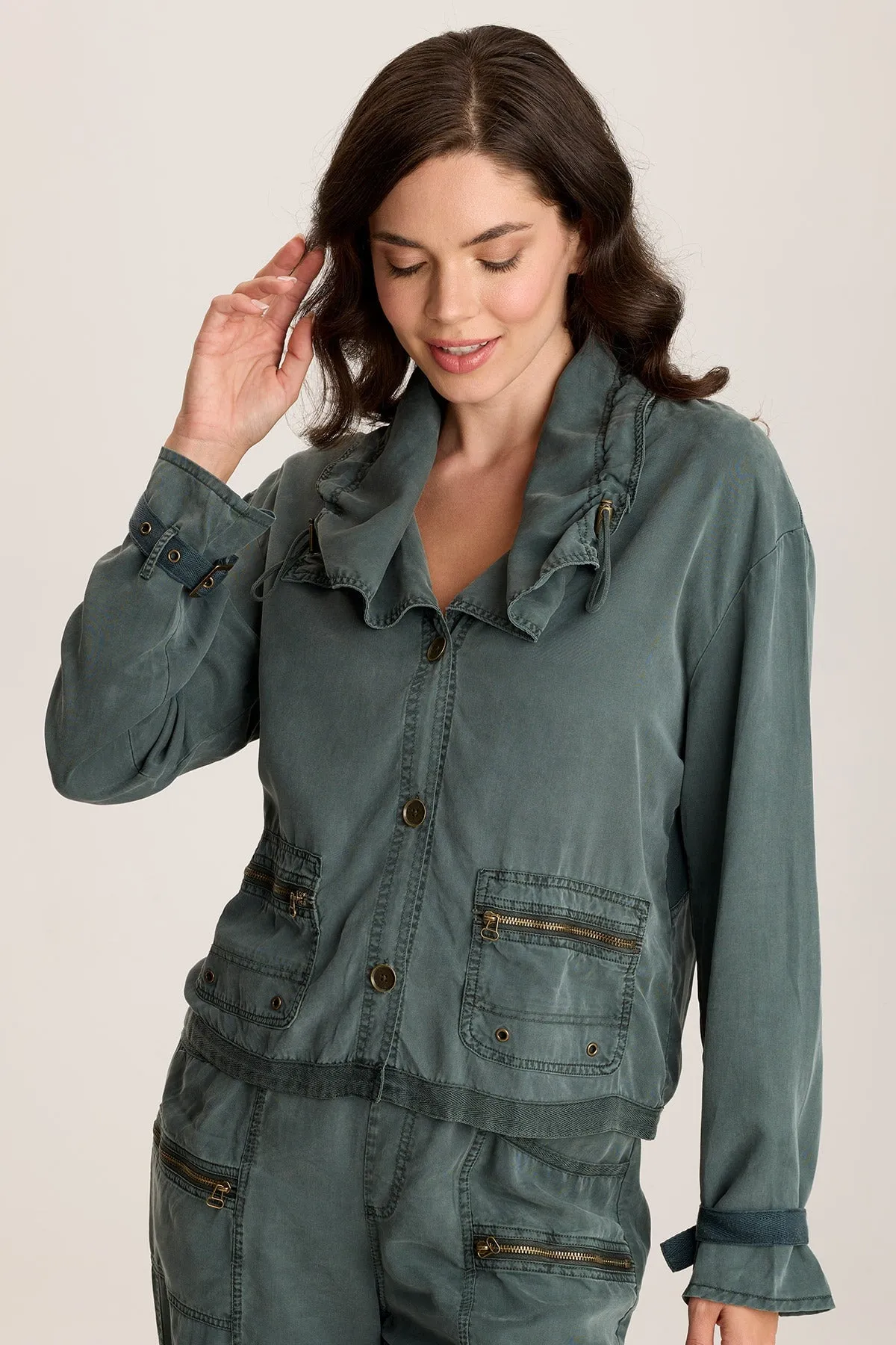Oziel Twill Relaxed Utility Jacket