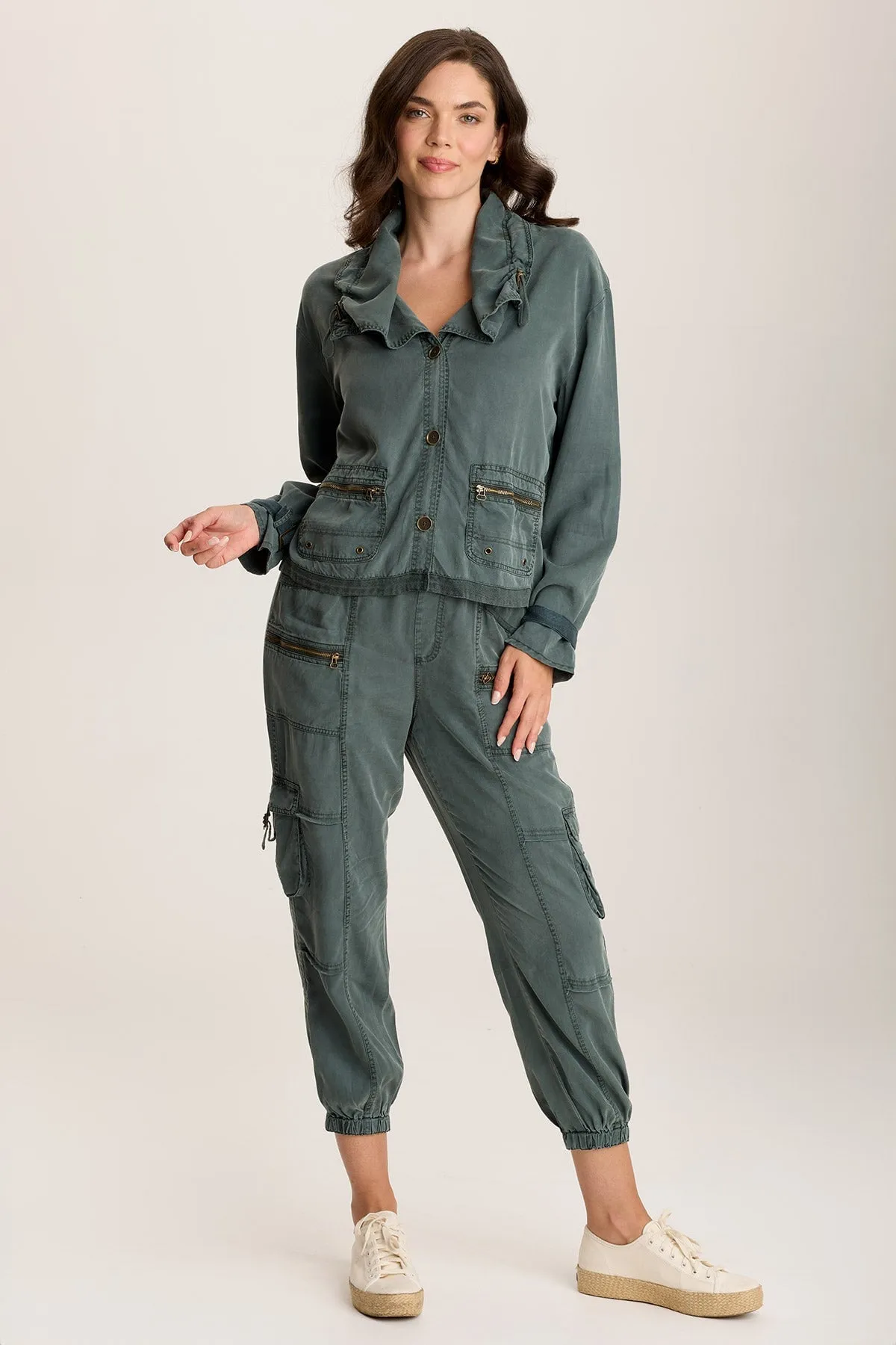 Oziel Twill Relaxed Utility Jacket