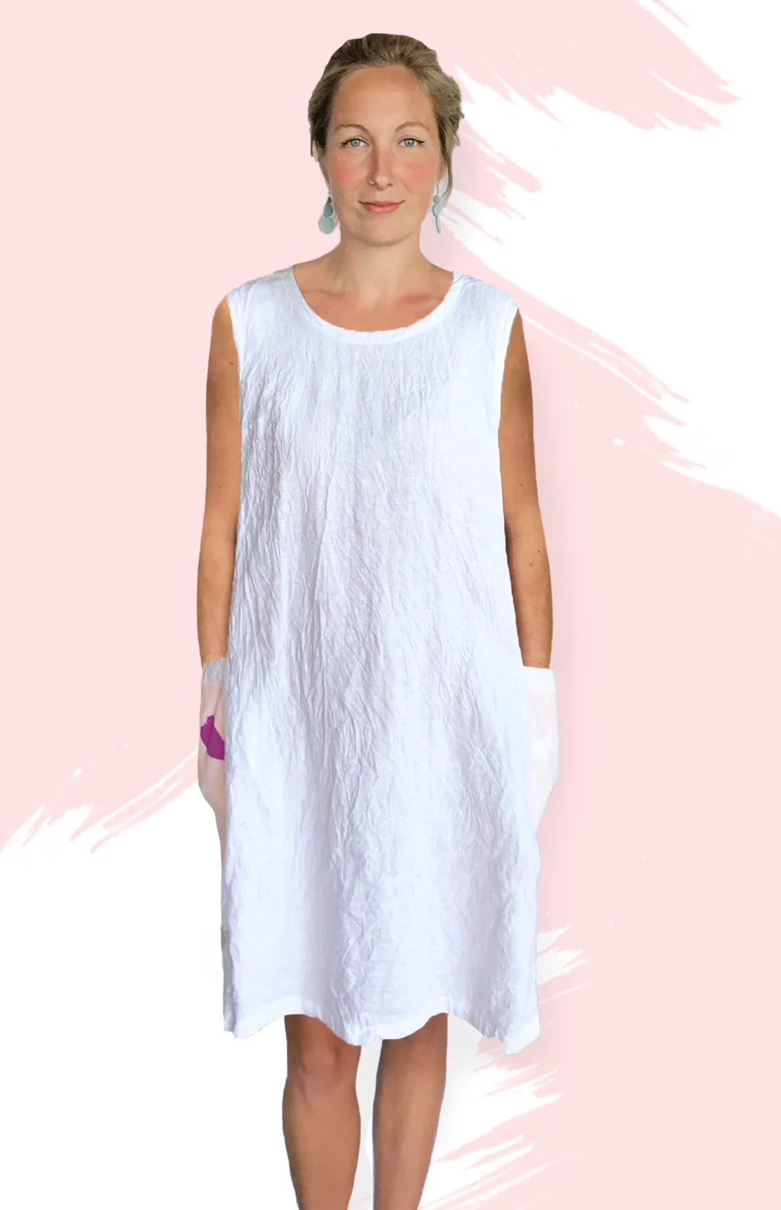 Paint Splat 100% Linen Dress