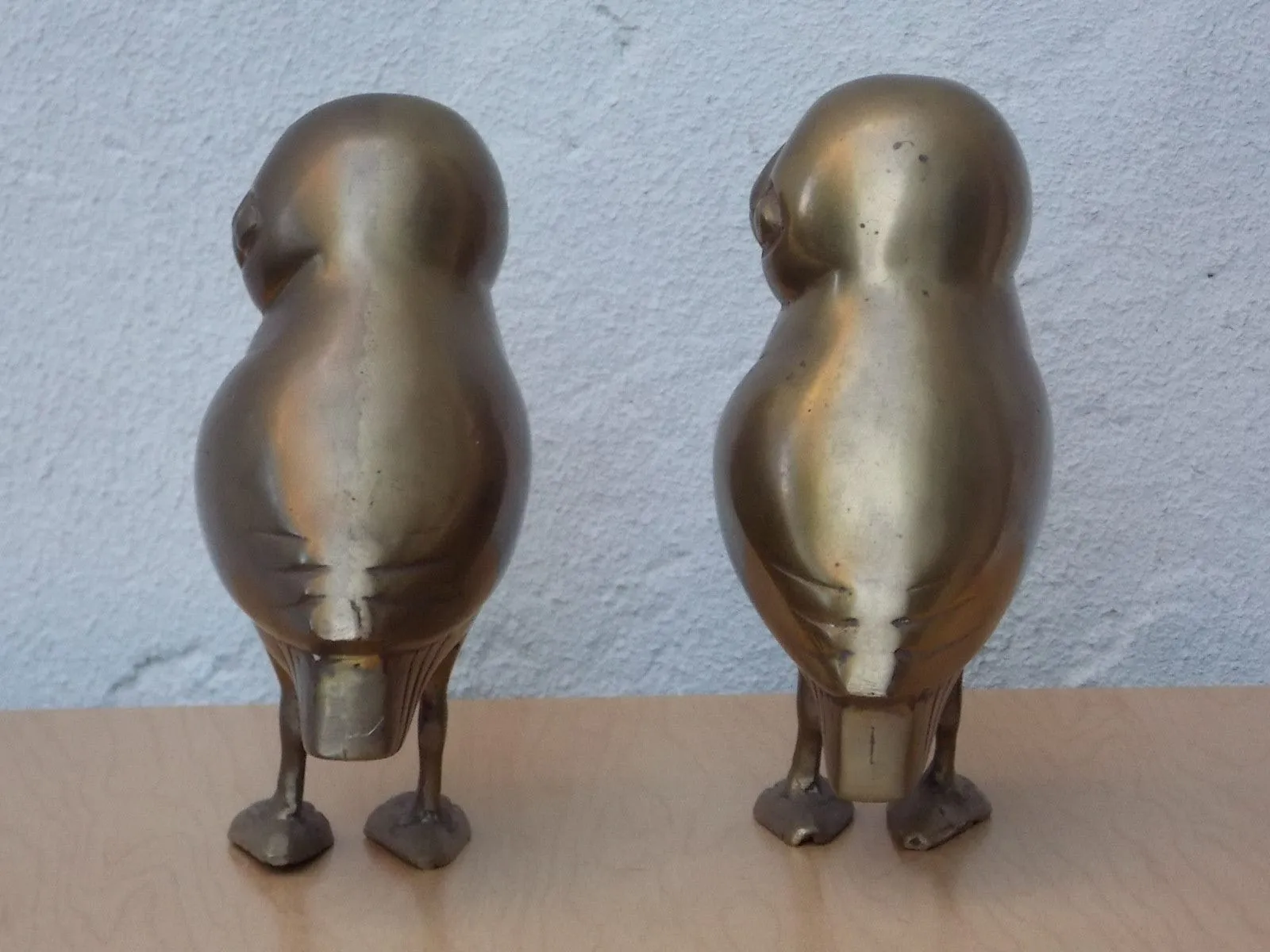Pair of Vintage Brass Owls