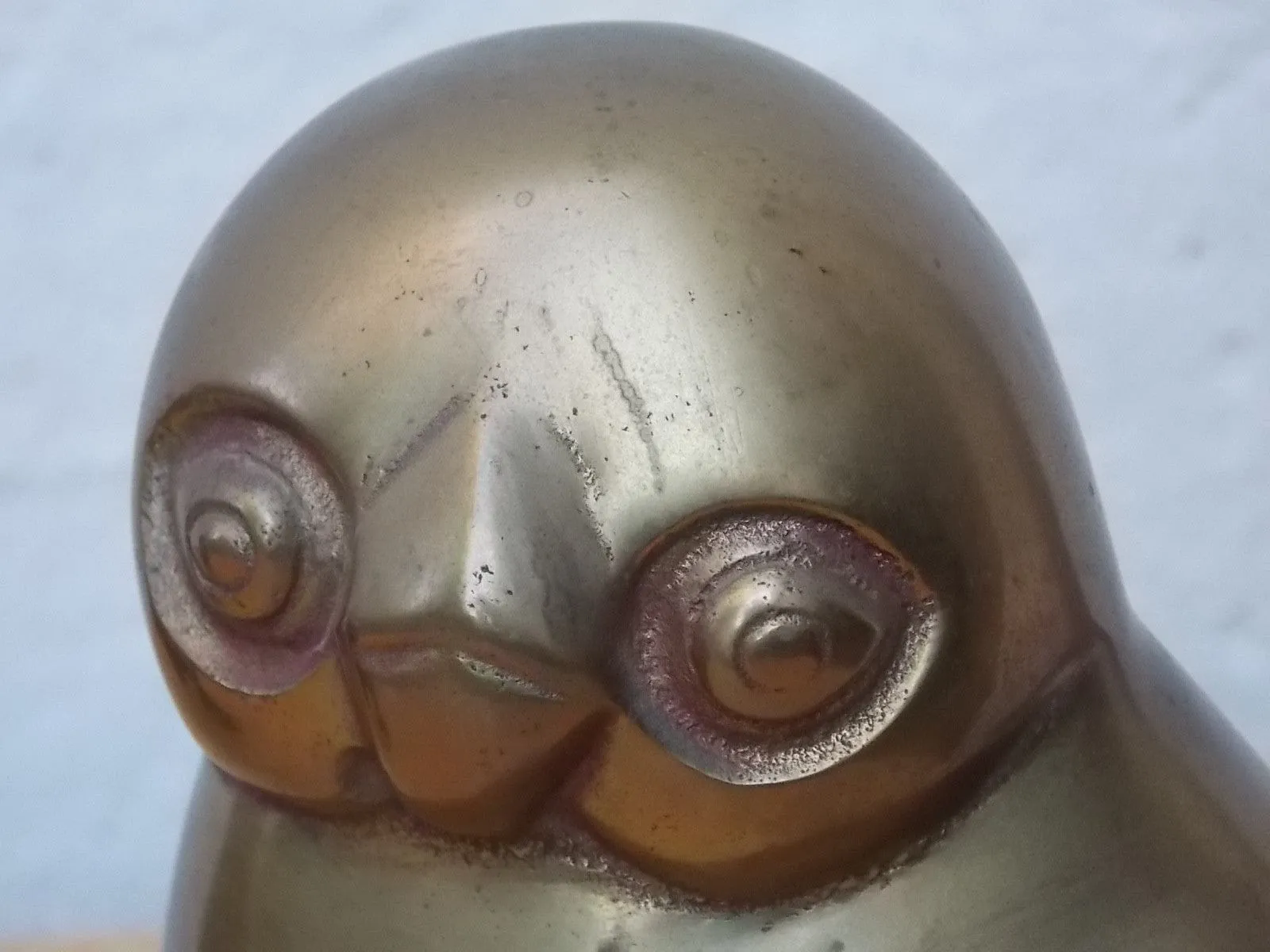 Pair of Vintage Brass Owls