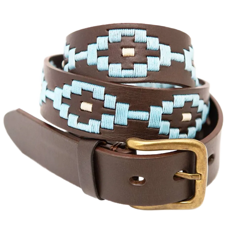 Pale Blue Dot Polo Belt by Pioneros