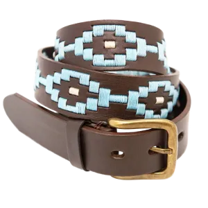 Pale Blue Dot Polo Belt by Pioneros