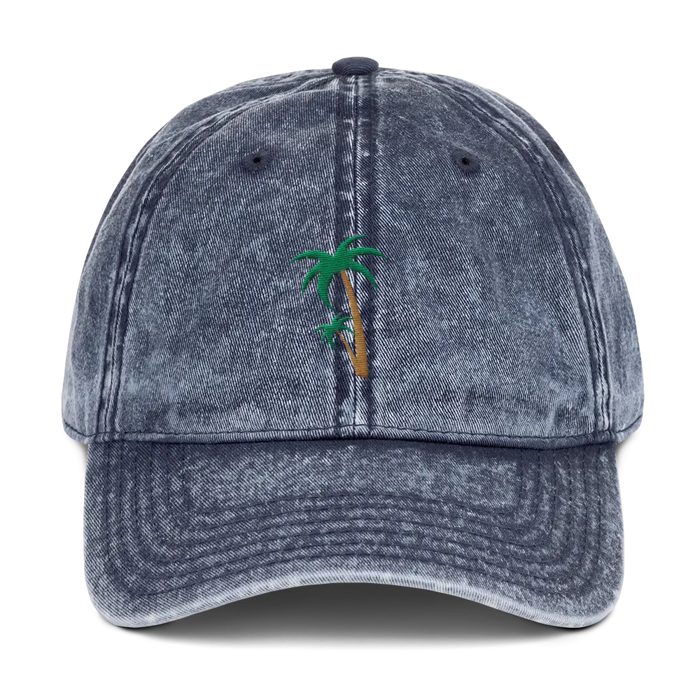 Palm Tree Vintage Cotton Twill Cap