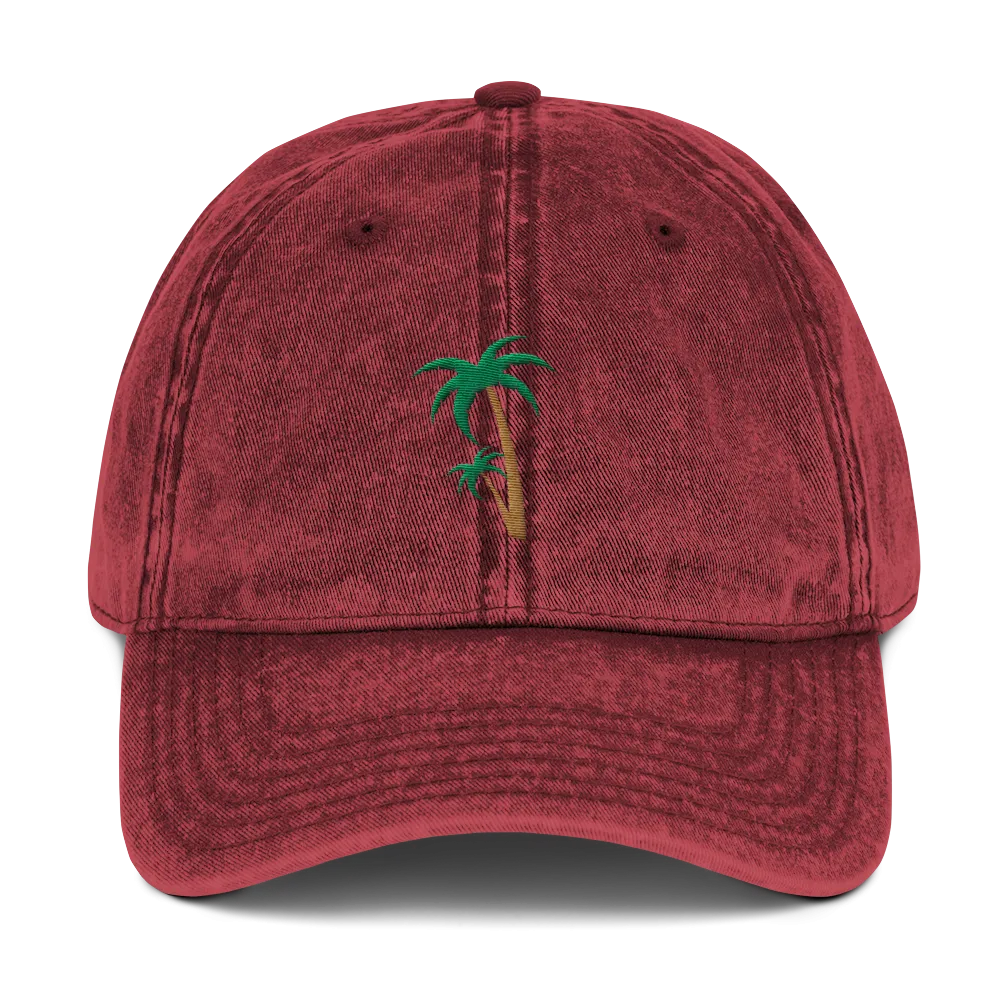Palm Tree Vintage Cotton Twill Cap
