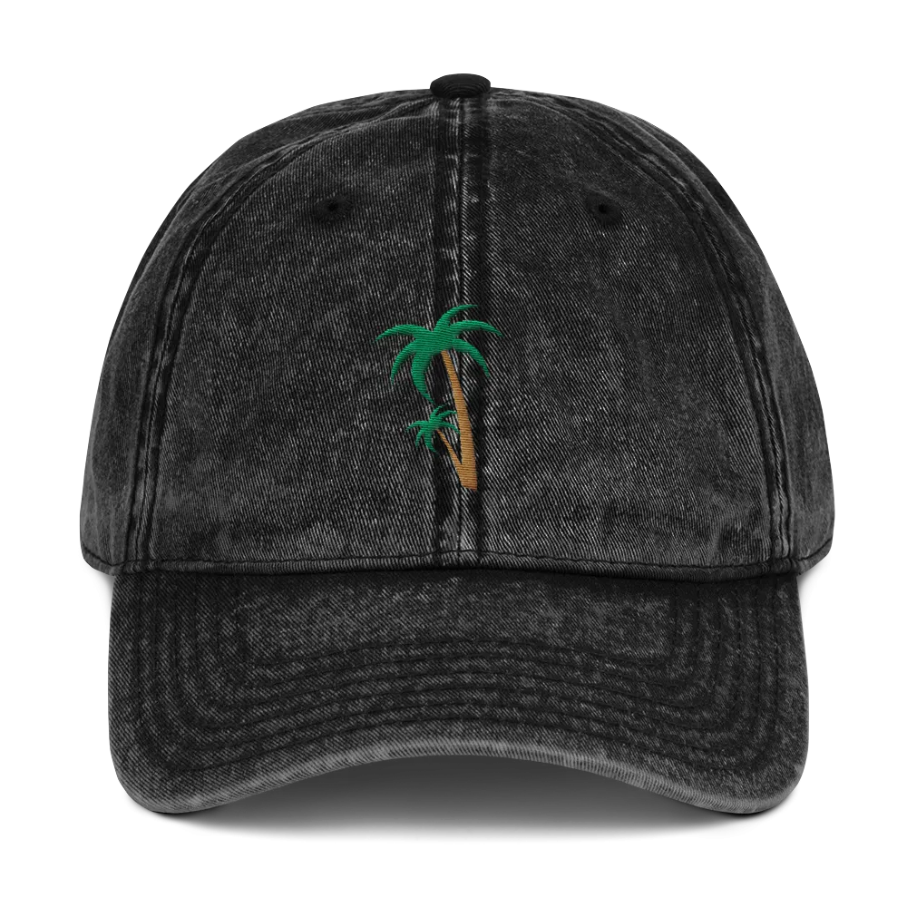 Palm Tree Vintage Cotton Twill Cap