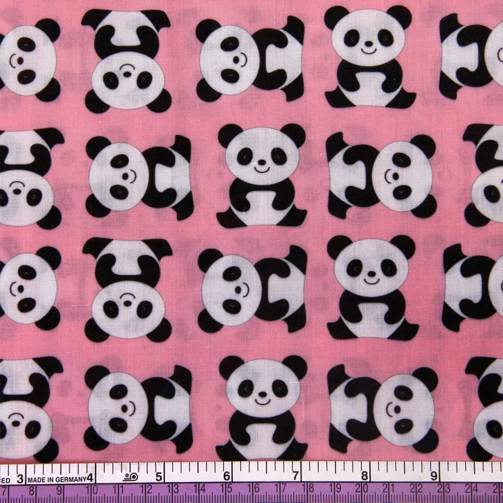 panda theme printed fabric