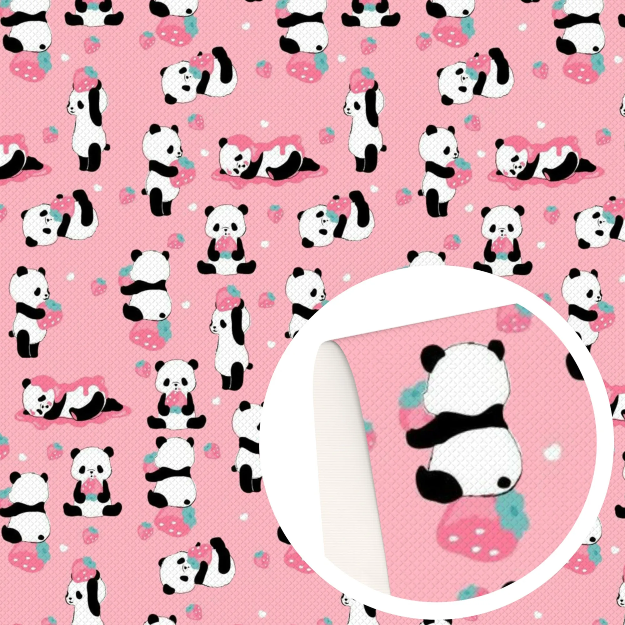 panda theme printed fabric
