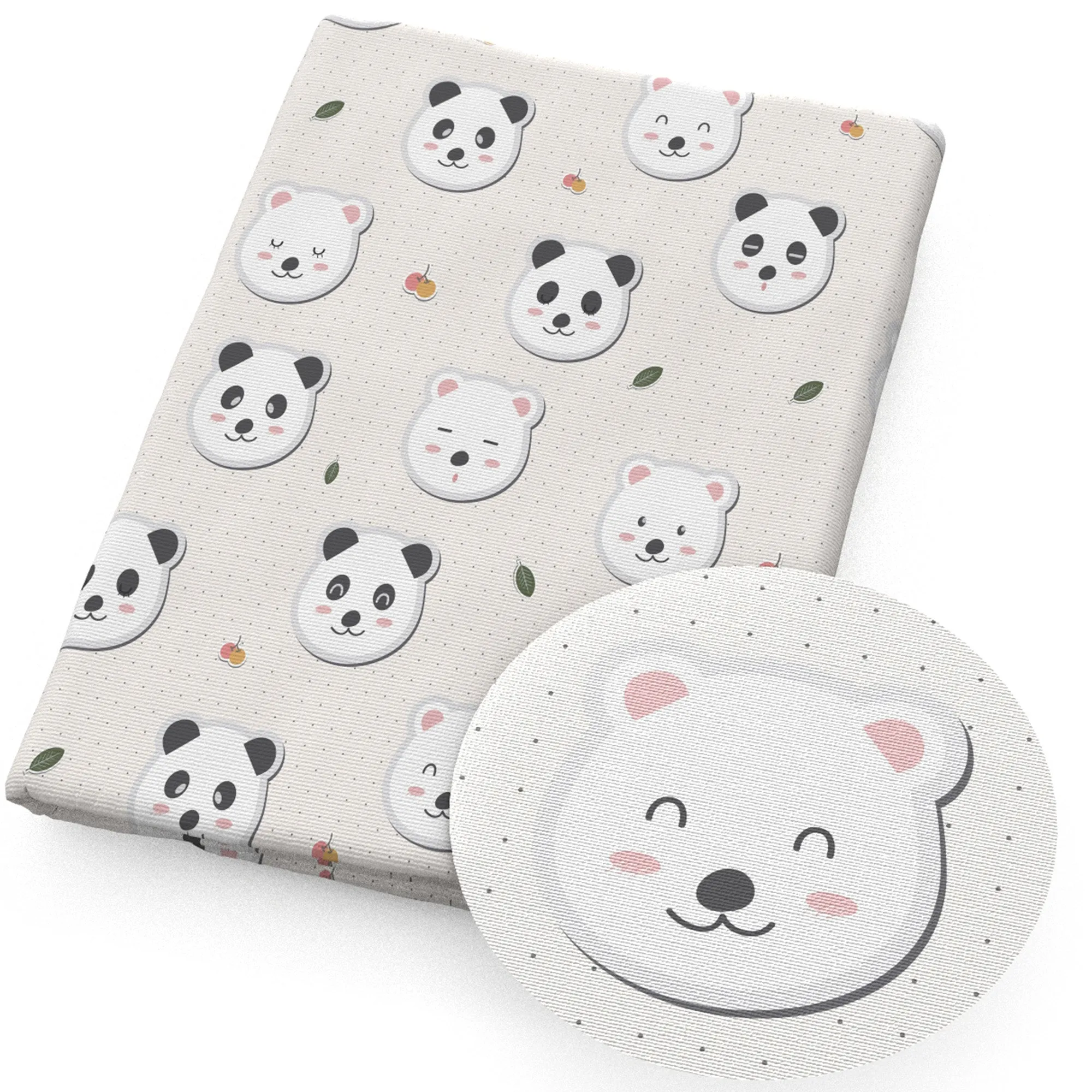 panda theme printed fabric
