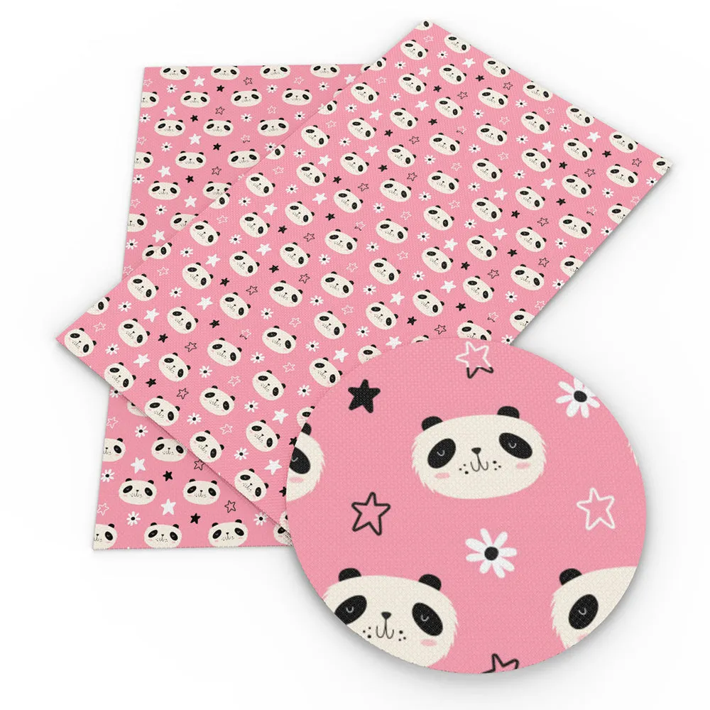 panda theme printed fabric