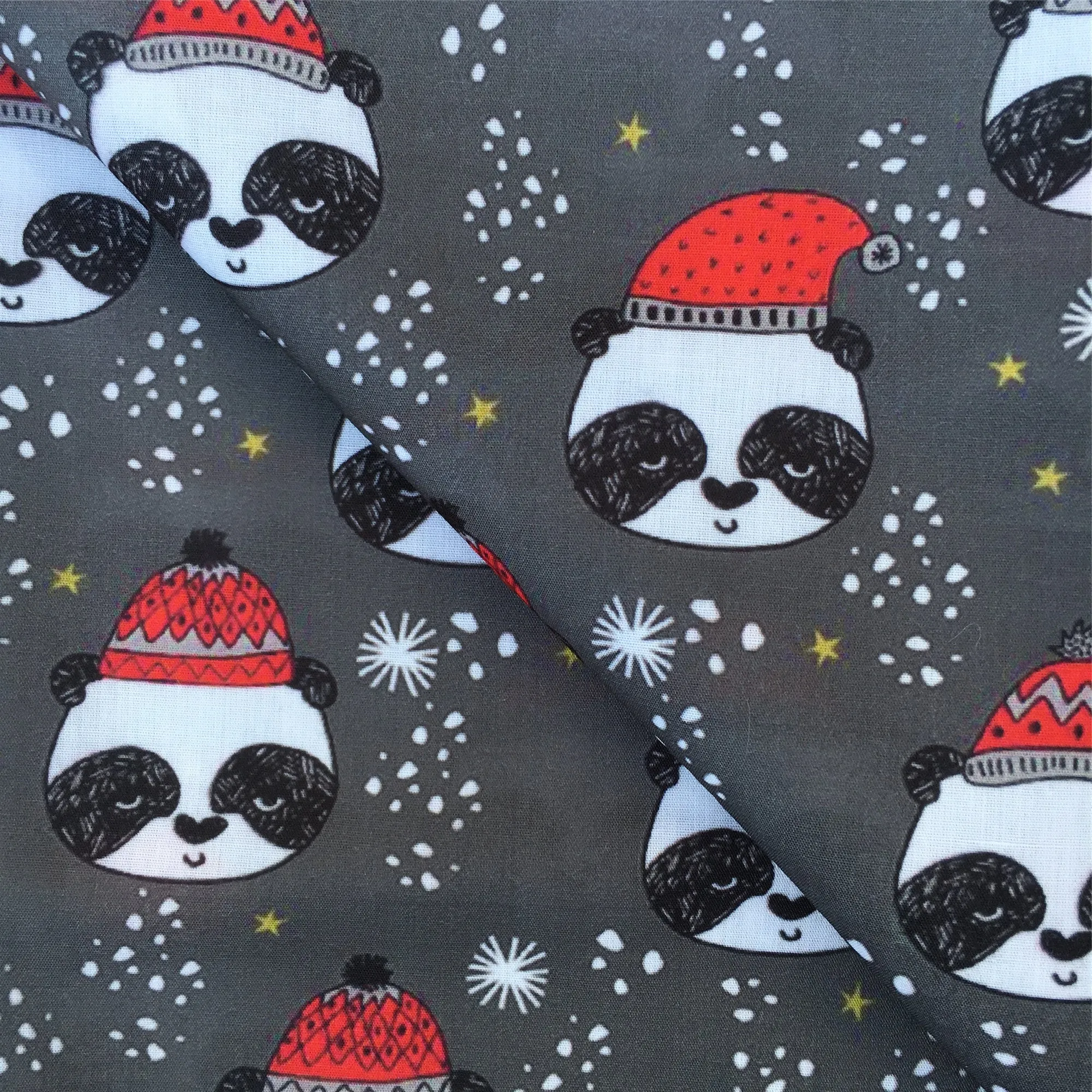 panda theme printed fabric
