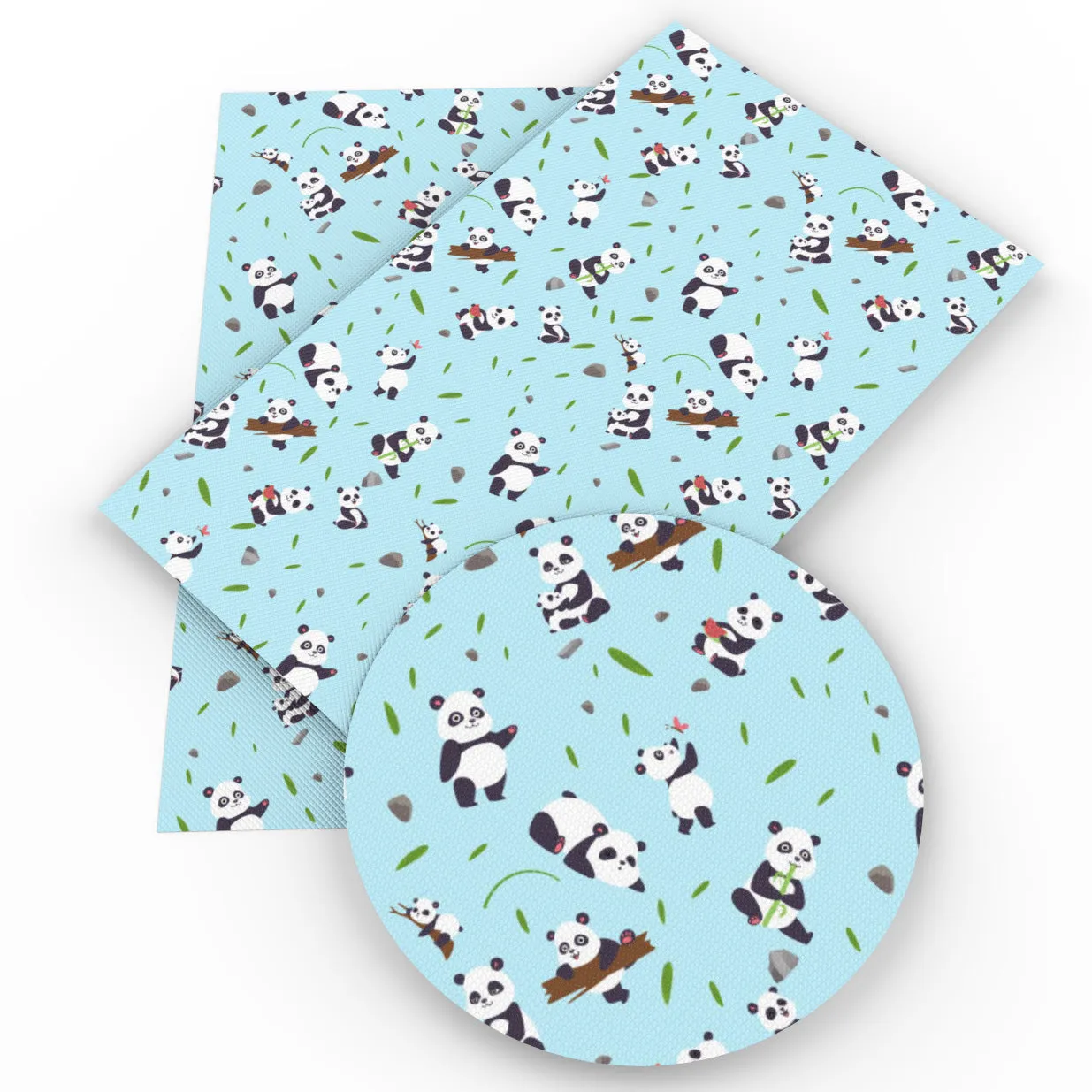 panda theme printed fabric