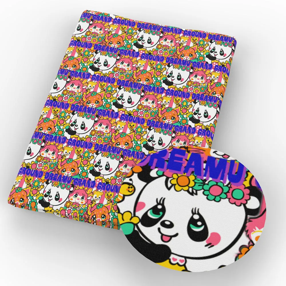 panda theme printed fabric