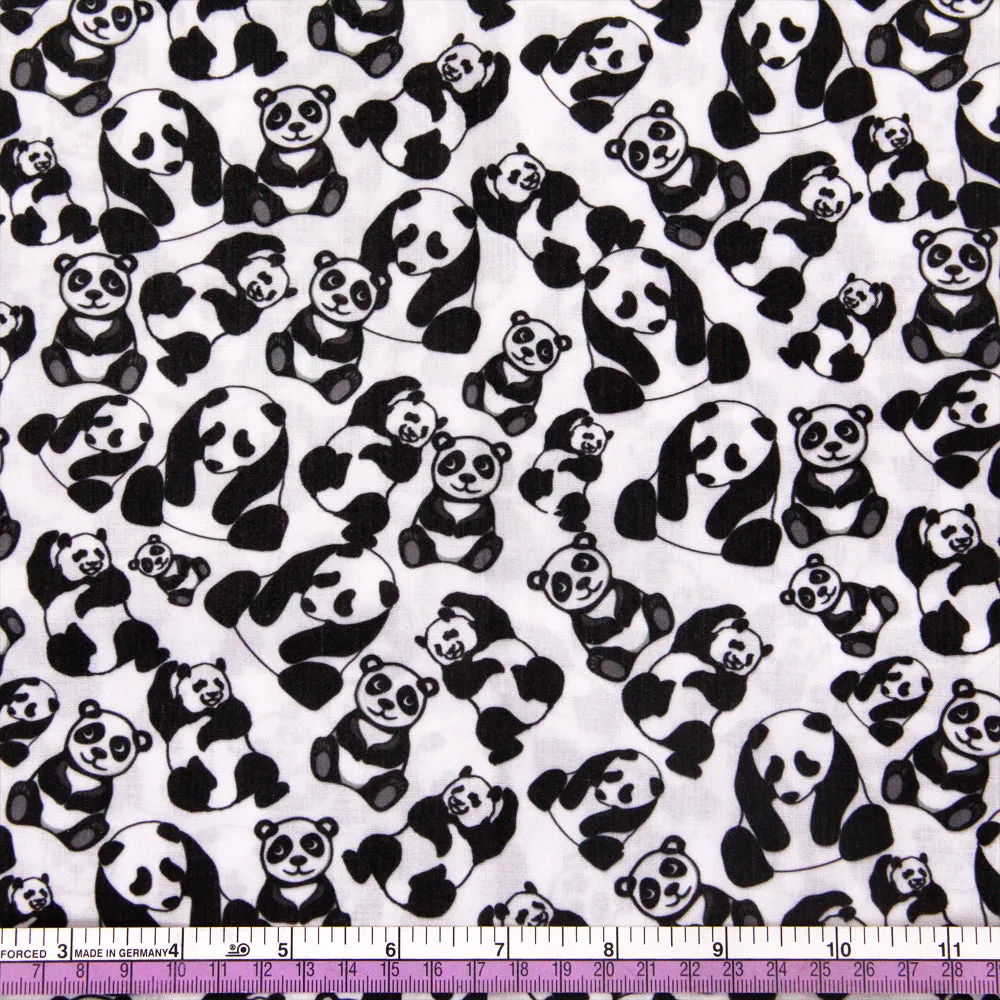 panda theme printed fabric
