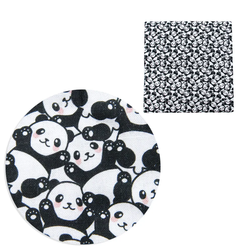 panda theme printed fabric