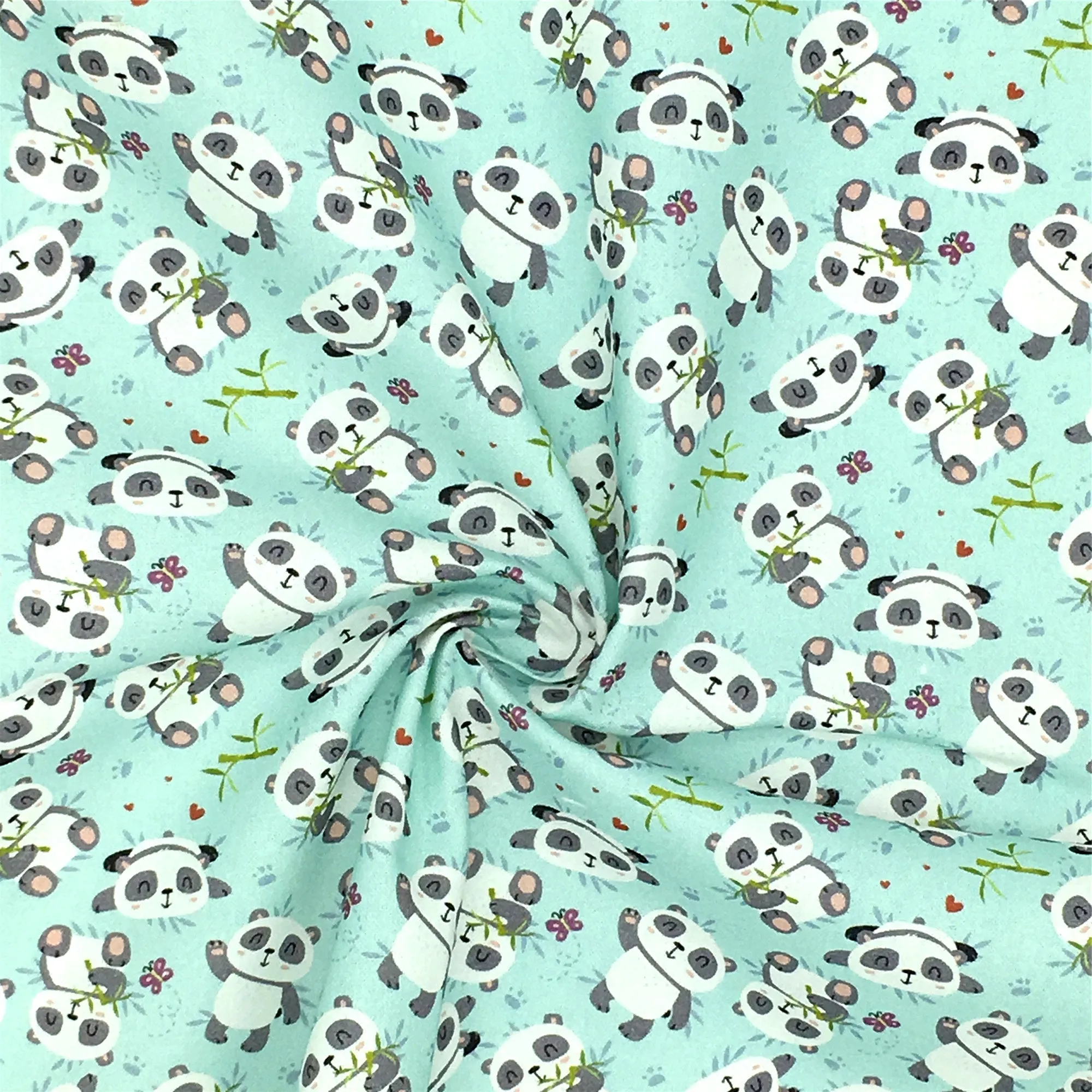 panda theme printed fabric