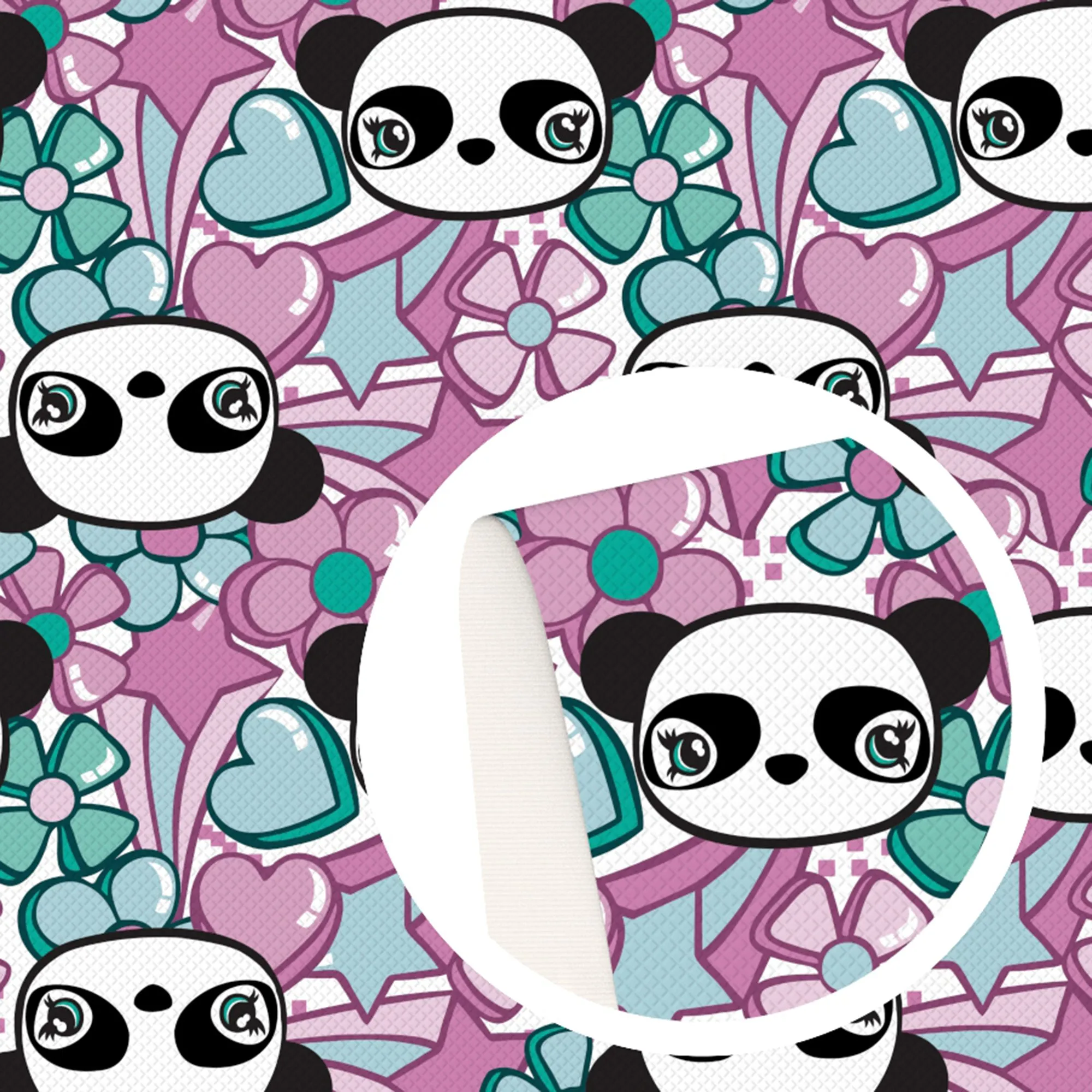 panda theme printed fabric