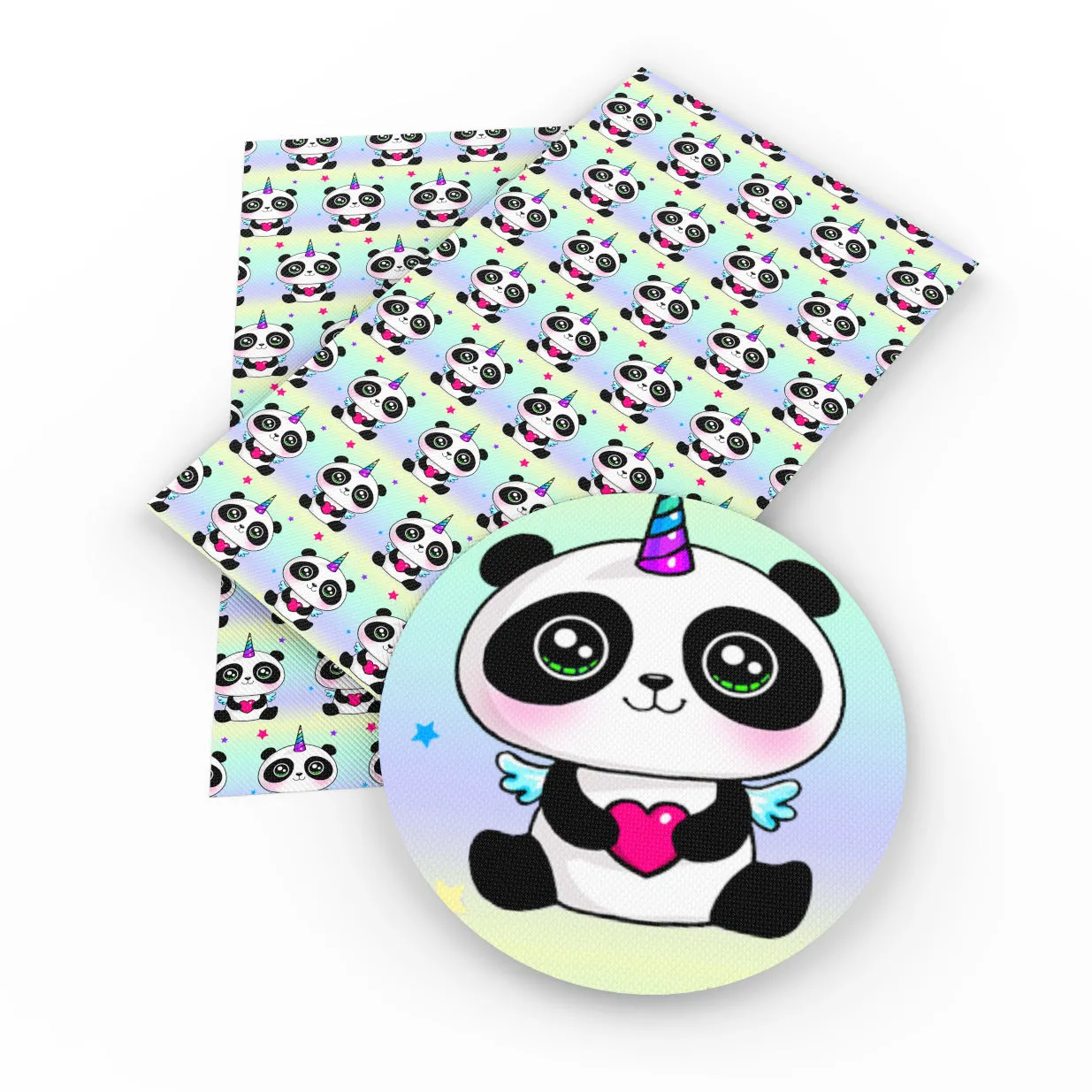 panda theme printed fabric